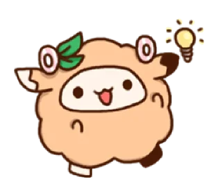 Стикер puff sheep | @cutestickers4you - 4