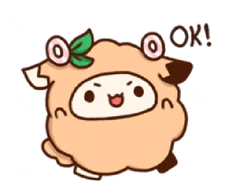 Стикер puff sheep | @cutestickers4you - 1