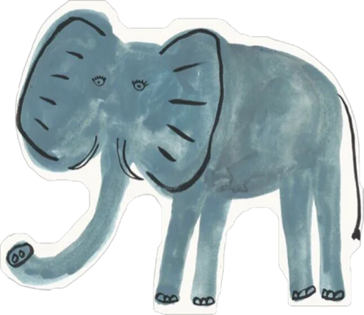 drawing animal figure elephant
