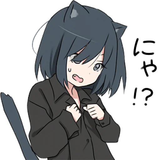Shirt cat • @punipuni_stickers - anime
