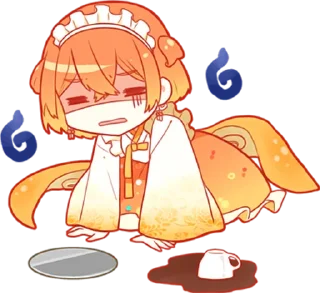 Sticker octopus maid umu • @punipuni_stickers - 6