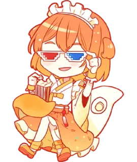 Sticker octopus maid umu • @punipuni_stickers - 2