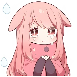 Стикер Розовый зайчик @e4zybot - 1