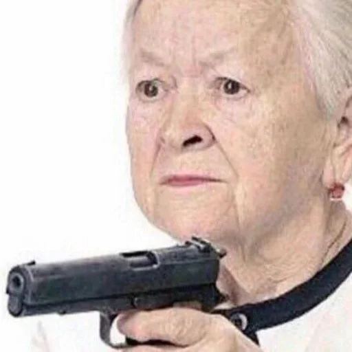 weapon person human face