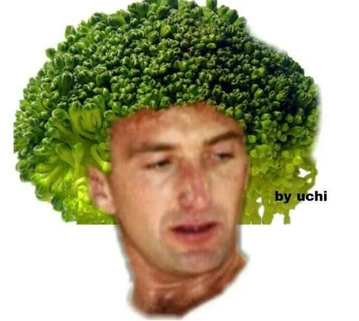 vegetable broccoli human face