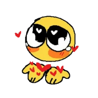 Стикер cute cursed emoji. - 3