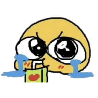 Стикер cute cursed emoji. - 5