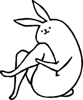 Стикер Rabbit With Beautiful Legs :: @BrokenStickers - 1