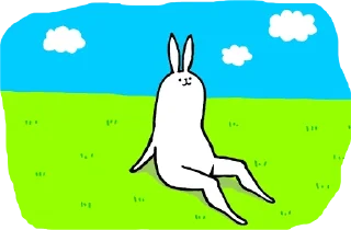 Стикер Rabbit With Beautiful Legs :: @BrokenStickers - 11