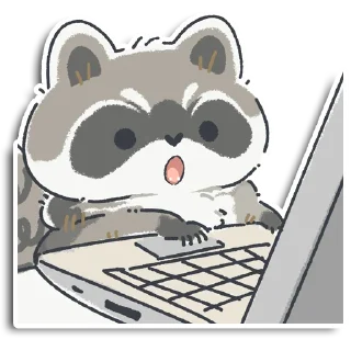 Sticker Енотик Йен - 0