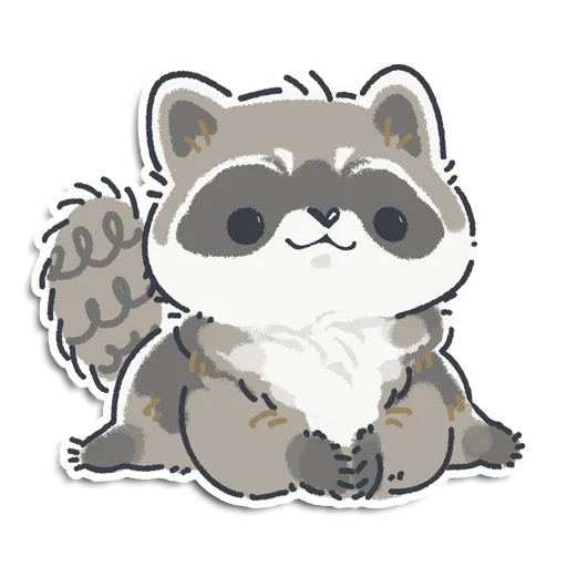 Sticker raccoon_yen_pantry - 1