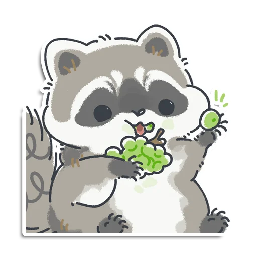 Sticker raccoon_yen_pantry - 1