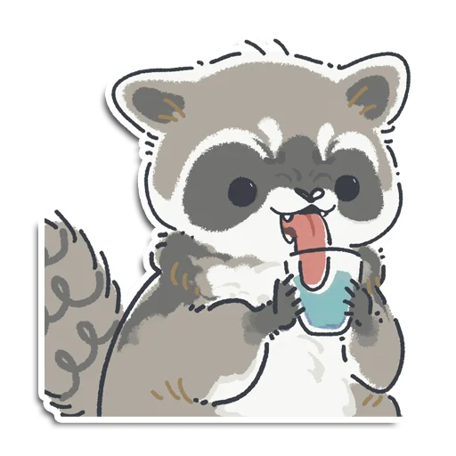 Sticker raccoon_yen_pantry - 1