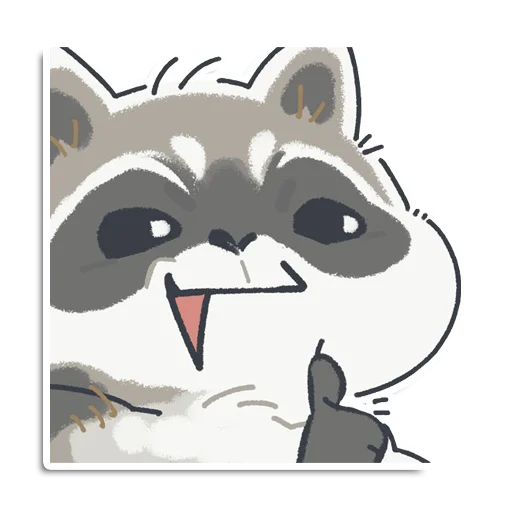 Sticker raccoon_yen_pantry - 1
