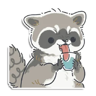 Стикер Кладовая енотика Йена - 7