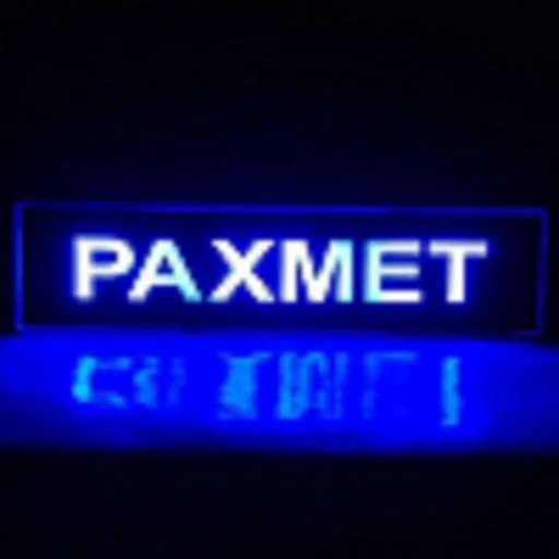 text neon majorelle blue