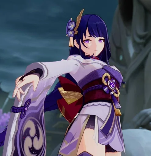 Sticker ⚡💜raiden shogun💜⚡ :: @fStikBot - 11