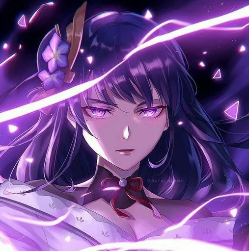 Sticker ⚡💜raiden shogun💜⚡ :: @fStikBot - 7