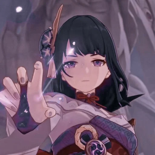 Sticker ⚡💜raiden shogun💜⚡ :: @fStikBot - 5