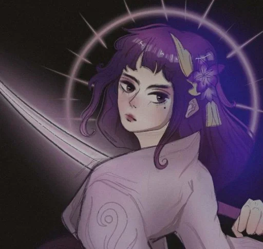 Sticker ⚡💜raiden shogun💜⚡ :: @fStikBot - 1