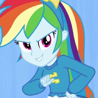 Стикер rainbow dash - 6