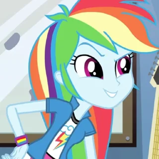 Стикер rainbow dash - 8