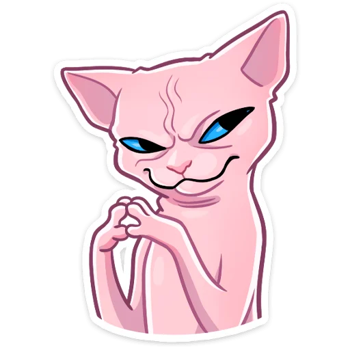 эскиз кошка рисование