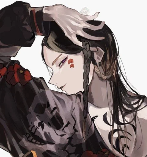 аниме иллюстрация человеческое лицо