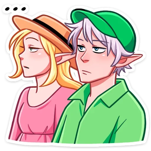 Sticker Рей и Эвер на каникулах @TgSticker - 1