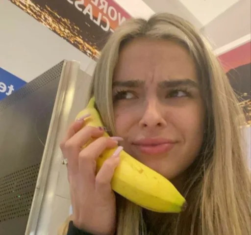 person human face banana