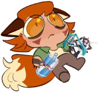 Sticker Лисий фембойчик - 9