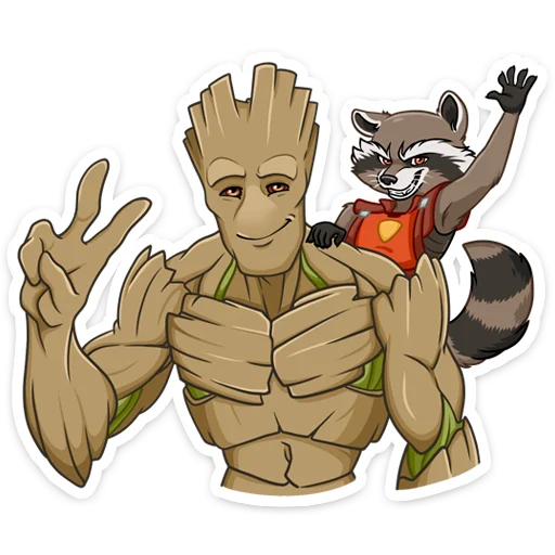 Ракета и Грут :: @stickroom - 