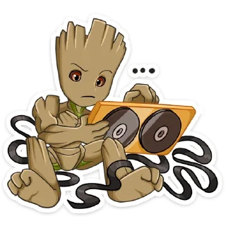 Стикер Ракета и Грут :: @stickroom - 1