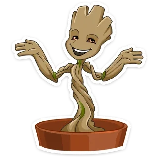 Стикер Ракета и Грут :: @stickroom - 6