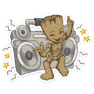 Стикер Ракета и Грут :: @stickroom - 8