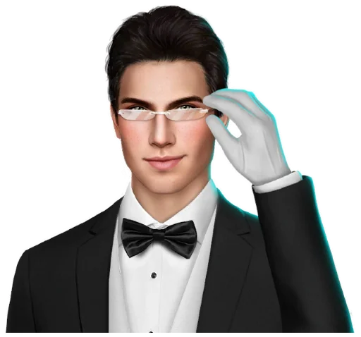 human face person bow tie