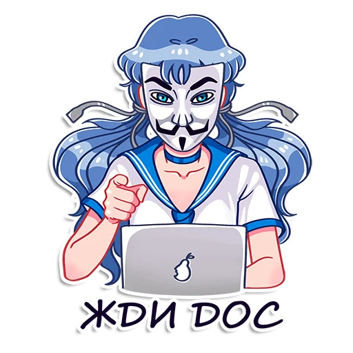 Sticker Румайнбот тян - 11