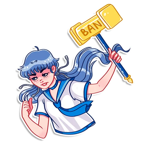 Sticker Румайнбот тян - 10