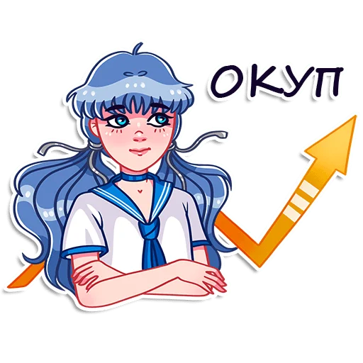 Sticker Румайнбот тян - 6