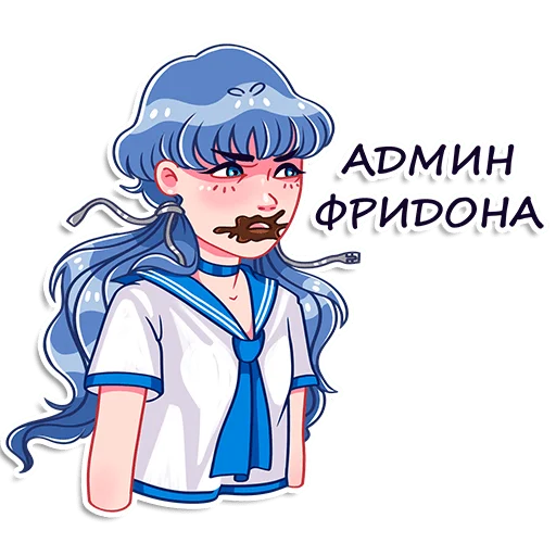 Sticker Румайнбот тян - 1