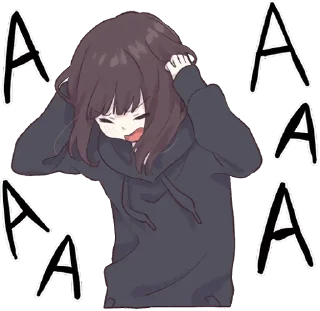 Стикер Menhera-chan 2 @anime_stickerr - 7