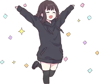 Стикер Menhera-chan 2 @anime_stickerr - 1