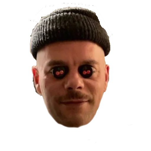 human face person knit cap