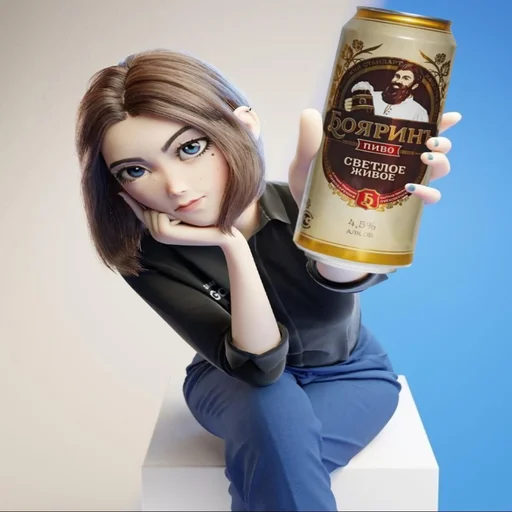 soft drink clothing person