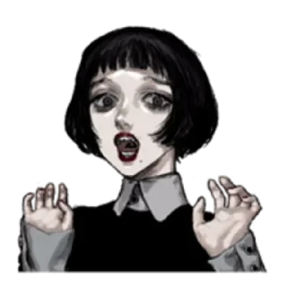 Sticker Грустная девочка - 0