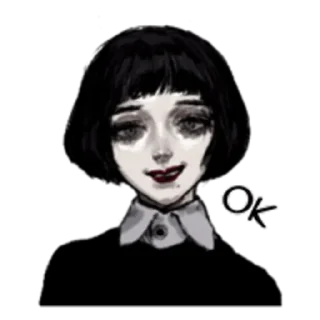 Sticker Грустная девочка - 3