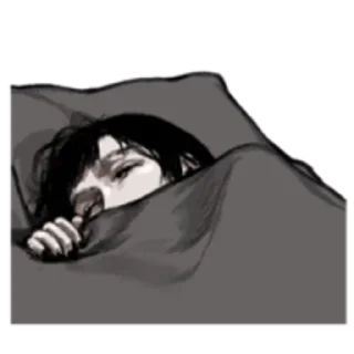 Sticker Грустная девочка - 2