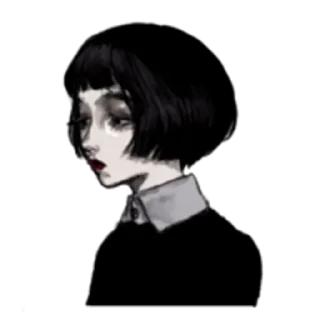 Sticker Грустная девочка - 5