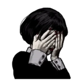 Sticker Грустная девочка - 4