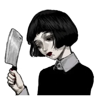 Sticker Грустная девочка @tg_sticks - 1